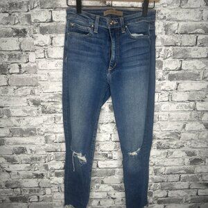 EUC Joes Jeans "FLAWLESS THE CHARLIE" High Rise Skinny Crop Blue Jeans Size 26W